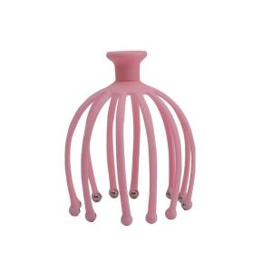 Masseur De T&ecirc;te &Agrave; 12 Griffes Poulpe Massage De Relaxation &Agrave; Boule Rotative Griffe De Massage De La T&ecirc;te M&eacute;ridienne (Rose) - Neuf