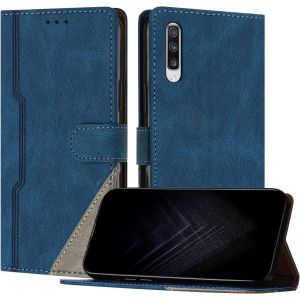 KAL-&Eacute;tui Pour Samsung Galaxy A50/A50S/A30S, Housse En Cuir Pu Avec [Protection Antichoc Tpu] [Fonction Support] [Porte-Cartes ] Antichoc Magn&eacute;tique Coque Pour Galaxy A50 - Bleu - Neuf