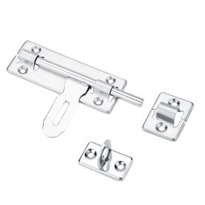 HJLIAN Verrou de securite en acier inoxydable pour porte de maison, verrou coulissant pour fenetre, 1 piece de 6 pouces - Neuf