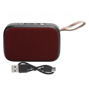 Enceinte Bluetooth, caisson de basses, stereo sans fil, portable, mini USB, avec radio FM, rouge - Neuf
