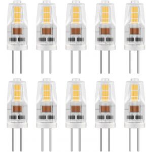 6 Pack Ampoule G4 Led 2w, Ac/Dc 12v, Équivalent 20w Lampes Halogène, Blanc Neutre 4000k, 200lm, G4 Ampoule À Économie D'énergie, Pour Lustre De Hotte Aspirante, Non Dimmable - Neuf