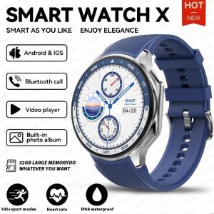 Oppo Montre X Bluetooth Appel Smartwatch Amoled Hd Étanche Montre De Sport Pour Hommes 3D Surround Visuel 4Gb Ram Montre De Lecture Vidéo.Blue. - Neuf