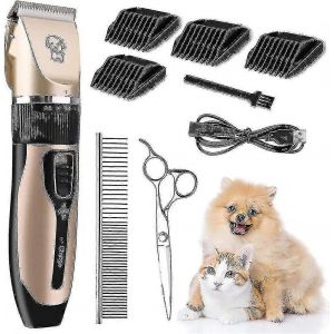 Tondeuse Pour Chien, Tondeuse Professionnelle Sans Fil &Eacute;lectrique Silencieuse 360&deg; Rechargeable, Pince Pour Chien - Neuf