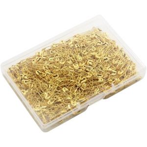 Mevronisshop-150pcs / Box &Eacute;pingles De S&eacute;curit&eacute; En M&eacute;tal Dor&eacute;, 19 Mm &Eacute;pingle A Nourrice Pour V&ecirc;tements, Couture, Bricolage, Fabrication De Bijoux - Neuf