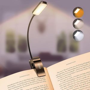 Eryi-Lampe De Lecture Rechargeable, 9 Led Liseuse Lampe Clip, Gradation Progressive & 3 Modes Protection Des Yeux (Blanc Froid&chaud), 360° Cou Flexible, Indicateur, Longue Travail Pour Lire Au Lit - Neuf