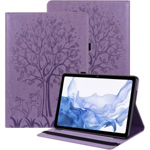 &Eacute;tui De Protection En Cuir Synth&eacute;tique Pour Samsung Galaxy Tab S5E 10,5"" Sm-T720/T725 2019 Avec Stylet, Fentes Pour Documents Pour Tablette Galaxy Tab S5E (Violet) - Neuf