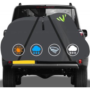 Subzonal-Housse De V&eacute;lo Pour 2 V&eacute;los - 600d - R&eacute;sistant &Agrave; La D&eacute;chirure - Imperm&eacute;able Et Durable - Rev&ecirc;tement Pu - Pour L'embrayage De Voiture - Stockage De Voyage - Neuf