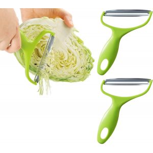 Kalanka-2 Pcs &Eacute;plucheur De L&eacute;gumes,R&acirc;pe Large Bouche,&Eacute;plucheur &Agrave; Large Gueule,Trancheuse &Agrave; Fruits Multifonctionnelle,Econome Legumes Pomme De Terre R&acirc;pe &Agrave; Chou Pour Cuisine &Agrave; Domicile,&Eacute;plucher L&eacute;gume - Neuf