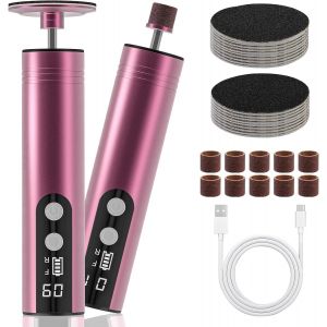 Checarzhn--No1-Rapeuse Pieds Electrique Puissante, 2in1 9 Vitesses Réglables Rechargeable Râpe Electrique Pieds Pour Les Pieds Pedicure Pieds Pour Peau Morte Corne Talon Avec Écran Numérique - Neuf