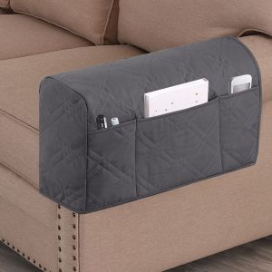 (D) Organisateur de chevet, housse de protection pour canap&eacute;, accoudoir, sac de rangement suspendu, sac de rangement antid&eacute;rapant avec 3 poches pour lit/canap&eacute;/chaise, sac de rangement pour accoudoir - Neuf