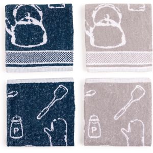 Eryi-Lot De 4 Ou 6 Torchons De Cuisine Premium U2013 Essuie-Tout Absorbants En Coton Et Microfibre U2013 Chiffons De Cuisine Haute Qualité U2013 Fabriqués Au Portugal - Neuf