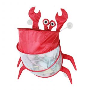 Sac En Filet Pour Jouets De Bain Pour Enfants, Filet Pliable Avec Crochet, Sac De Rangement Pour Articles De Toilette Pour Enfants, Cadeau De P&acirc;ques, Rouge-Rouge - Neuf