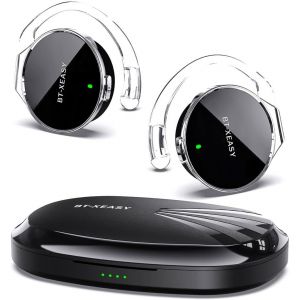 Casque Supra-Auriculaire avec Microphone - 52 h - Casque à Clips d'oreille Bluetooth5.4 - Écouteurs Sportifs sans Fil - Connectez 2 Appareils en Même Temps - Neuf