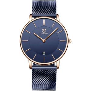 Montres Pour Hommes Ultra Mince Simple Mode D&eacute;contract&eacute;e Analogique Quartz Affichage De La Date Montre-Bracelet &Eacute;tanche Pour Hommes.[J159] - Neuf