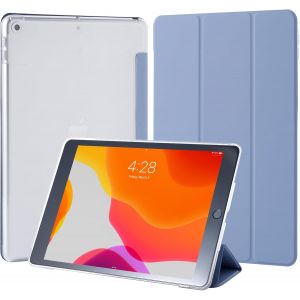 Coque Pour Ipad 10,2 Pouces 9ème/8ème/7ème Génération 2021/2020/2019, Housse Étui De Protection Léger Coque Arrière En Pc Rigide Translucide Givré Pour Ipad 9/8/7, Gris Lavande - Neuf