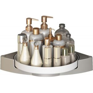 &Eacute;tag&egrave;res D'Angle Pivotantes &Agrave; 360&deg; - Montage Mural Sans Per&ccedil;age - Organisateur De Douche Innovant En Acier Inoxydable Pour Accessoires De Salle De Bain, Cuisine, Plan De Travail, Armoire - Neuf