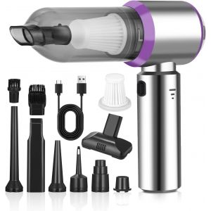 Aspirateur &Agrave; Main Sans Fil, 16000Pa 3 In 1 Aspirateur Voiture Puissant, 6000Mah Usb Rechargeable Petit Aspirateur Sans Fil Pour Voiture, Pour La Voiture, La Maison, La Cuisine, Les Poils D'Animaux - Neuf
