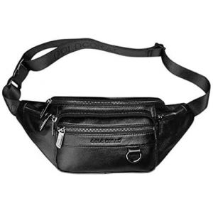 CAUC-Sac Banane en Cuir pour Homme et Femme Sac Banane pour Voyage, Course &agrave; Pied, randonn&eacute;e, Camping, t&eacute;l&eacute;phone Portable, Pochette Pochette - Neuf