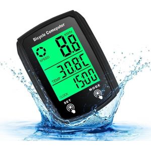 Compteur V&eacute;lo Sans Fil,Compteur De V&eacute;lo Avec De Nombreuses 19 Fonctions &Eacute;tanche Ip54,Compteur V&eacute;lo De Vitesse De V&eacute;lo &Agrave; Affichage R&eacute;tro-&Eacute;clair&eacute; Pour D&eacute;butants - Neuf