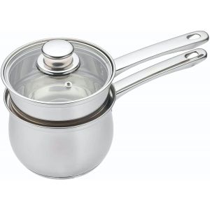 Subzonal-Induction-Safe Stainless Steel Double Boiler Porringer / Bain-Marie Pan, 16 Cm (6.5"") - Neuf