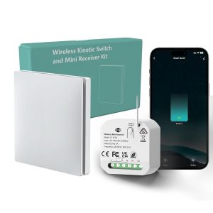 CHECARZHN--NO1-Kit D'Interrupteurs Intelligents Sans Fil Wifi, Interrupteur Marche/Arrêt Étanche Compatible Avec Alexa Et Google Assistant Fonction De Synchronisation De Commande Vocale - Neuf