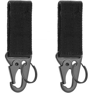 Mousqueton Porte-Clés En Nylon, 2 Mousquetons De Ceinture, Porte-Clés Tactique Pour Gilet, Boucle De Suspension Tactique Pour Activités De Plein Air-Générique - Neuf