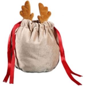 10pcs (Kaki) Noël Bonbons D'halloween Bois Sac De Velours De Chaîne De Tirage Partie D'enveloppe De Cadeau,Sacs Réutilisables De Traiter Les Sacs-Cadeaux Goodies Friandises - Neuf