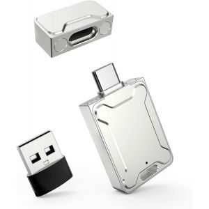 TRAHOO-¿Pas d'application ¿ Cle USB C 256 Go Utilisée pour Etendre Le Stockage Supplémentaire du Téléphone. 2 en 1 Clé USBC pour lphone 15+/Android/PC. avec Adaptateur USB Séparé et Couvercle. - Neuf