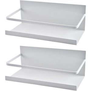 Sjzg-Organisateur Magn&eacute;tique De Support D'epice De R&eacute;frig&eacute;rateur - Support De Pot D'assaisonnement D'etag&egrave;re De Stockage Pour Maison, Cuisine, Salon, Salle De Bain (2 Pack) - Neuf
