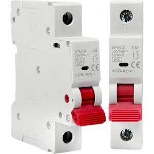 Disjoncteur MCB 1P Disjoncteur Miniature Disjoncteur Rail DIN 230V 400V Courbe C Capacit&eacute; de Coupure 6KA(63A) - Neuf