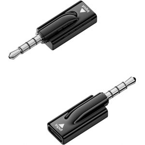 KALANKA-Lot de 2 adaptateurs USB C vers casque 3,5 mm femelle vers TRRS 3,5 mm m&acirc;le - Connecteur audio type C vers 4 broches 1/8 - D&eacute;codage DAC - Pour AUX Car Audio Phone PC - Neuf