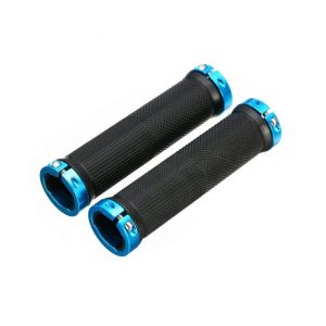 Poignées De Guidon Ergonomiques Antidérapantes Pour Vtt Et Bmx - Caoutchouc Durable, Bleu, Confortables Et Sûres, 1 Paire - Neuf