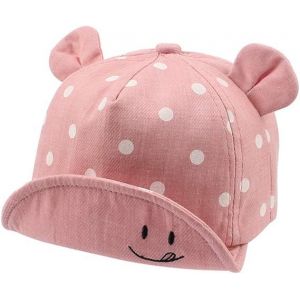 Chapeau Bébé En Coton (Rose, Circonférence Du Chapeau Environ 46-48 Cm) 12 À 24 Mois Filles Garçons Enfants Chapeau De Soleil Chapeau Réglable Printemps Été Automne - Neuf