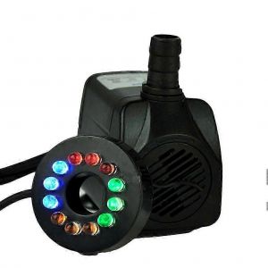 Pompe À Eau Submersible Puissante 16w Avec Lumière Led Débit D'eau Réglable Pour Fontaines Étangs Aquarium Aquarium Statuaire Avec Prise Ue - Neuf