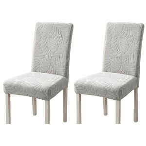 Housses de chaises de salle &agrave; manger extensibles, 2 pi&egrave;ces, lavables en polyester, pour banquets et mariages. - Neuf