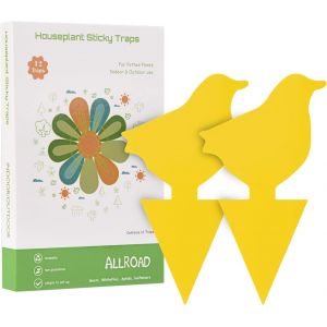 Lot de 18 pi&iquest;&iquest;ges collants jaunes pour attrape-moustiques - Pour attrape-plantes - Pour int&iquest;&iquest;rieur et ext&iquest;&iquest;rieur - Pour mouches blanches, moustiques, champignons, insectes volants - Neuf