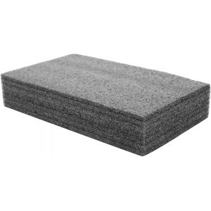 MEVRONISSHOP-Tampon en mousse de feutre aiguillet&eacute;, noir, double face, carr&eacute;, base en feutre pour bricolage manuel (250 x 150 x 52 mm) - Neuf