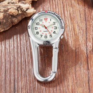 Montre De Sport Numérique Blanche À Clip, Mousqueton Pour Sac À Dos, Montre De Poche Phosphorescente Pour Médecins, Infirmières, Ambulanciers, Chefs, Sportifs, Unisexe - Neuf
