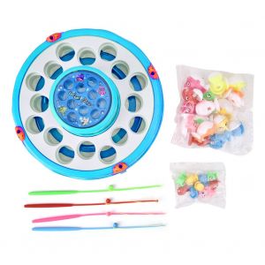 Jeu de peche magnetique electrique pour enfants, jouet educatif pour le developpement de l'intelligence, bleu - Neuf