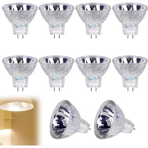 10 Pièces Mr11 Ampoule Halogene 12v 20w Gu4 Dimmable,Ampoule Halogene Mr11 12v 20w Ampoules Halogènes Gu4 250lm Blanc Chaud 2700k Spot Halogene Gu4 Pour Armoires,Éclairage Paysager - Neuf
