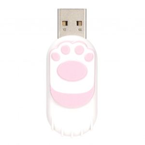 Cle USB portable en forme de patte de chat, grande capacite, pour ordinateur portable, rose, 32 Go - Neuf
