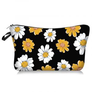 Mini Tournesol Jaune Un Sac De Maquillage, Portable Sac De Toilette, Trousse De Maquillage, Beauté Des Cas, Le Stockage De L'Organiseur, Poche De Tirette, Sac À Main, Mignon Sac De Toilette - Neuf