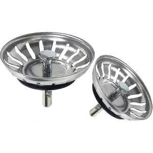 Passoire d'évier de cuisine,bouchon de crépine d'évier,égouttoir d'évier en acier inoxydable 79mm (2 paquets) - Neuf