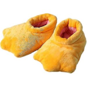 Pieds De Canard Pantoufles,Halloween Femmes Canard Pantoufles Hiver,Cosplay Monster Paw Peluche Pantoufles Taille Unique Convient À Tous Jaune - Neuf