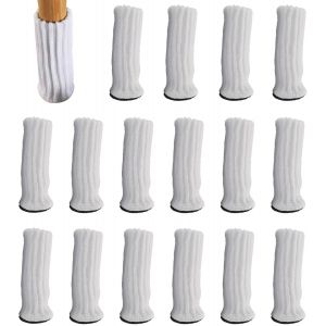 16 Pi&egrave;ces Prot&egrave;ge-Pieds de Chaise en Tricot &agrave; Haute &Eacute;lasticit&eacute;, Mat&eacute;riau Antid&eacute;rapant et R&eacute;sistant &agrave; l'usure pour Pieds de Chaise - Neuf