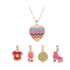 Ensemble De Colliers Arc-En-Ciel Pour Enfants Avec Pendentifs Interchangeables - Neuf