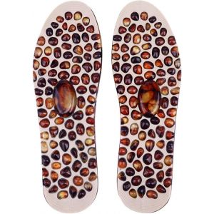 Semelles De Massage Pour Les Pieds (25,2 X 8,8 Cm) - 1 Paire - Galets De Caoutchouc - Coussinets De Massage Pour Les Pieds - Semelles Pour Hommes Et Femmes - 1 Paire De Semelles De Massage Pour Chau - Neuf