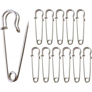 Mevronisshop-Grandes &Eacute;pingles &Agrave; Nourrice, 12 Pcs Grosse &Eacute;pingle De S&ucirc;ret&eacute;, 63 Mm &Eacute;pingles &Agrave; Nourrice Extra Larges, &Eacute;pingles De Kilt, &Eacute;pingles De S&ucirc;ret&eacute; Pour Kilt, Couverture, Tricot, Travaux Manuels - Neuf