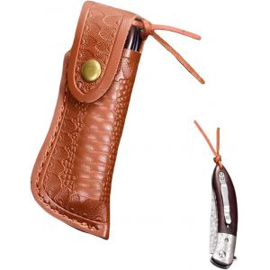 Nhp Pochette Cuir Couteau Pliant,Etui Couteau Cuir,Etui À Couteau De Poche,Etui Couteau Ceinture,Porte Couteau Cuisse,Étui Pour Couteau De Poche,Adapté Aux Couteaux Pliants,Petits Couteaux - Neuf