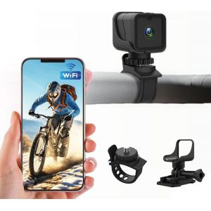 MEVRONISSHOP-Action Cam, WiFi 1080P HD & Grand Angle 120&deg; Camera Sport, Batterie Longue Dur&eacute;e 4 Heures Camera Moto avec Fonction &eacute;tanche - Neuf